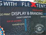 Namiot ekspresowy FleXtents PRO z pełnym zadrukiem cyfrowym, 4x8m, zawierający 4 ściany boczne