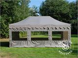 Pop up gazebo FleXtents PRO "Morocco" 4x6 m Latte, incl. 8 sidewalls