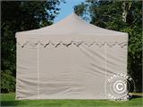 Tenda Dobrável FleXtents PRO "Morocco" 4x6m Latte, inclui 6 paredes laterais