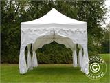 Prekybinė palapinė FleXtents PRO "Raj" 3x6m Balta/Auksinis