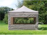 Pop up gazebo FleXtents PRO 4x4 m Latte, incl. 4 sidewalls Pop up gazebo FleXtents PRO 4x4 m Latte, incl. 4 sidewalls