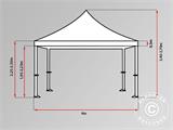 Vouwtent/Easy up tent FleXtents PRO 4x6m Latte, inkl. 8 decoratieve gordijnen