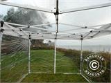 Tente pliante FleXtents PRO 4x6m Transparent, avec 8 cotés