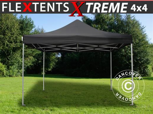Vouwtent/Easy up tent FleXtent Xtreme 60 4x4m Zwart