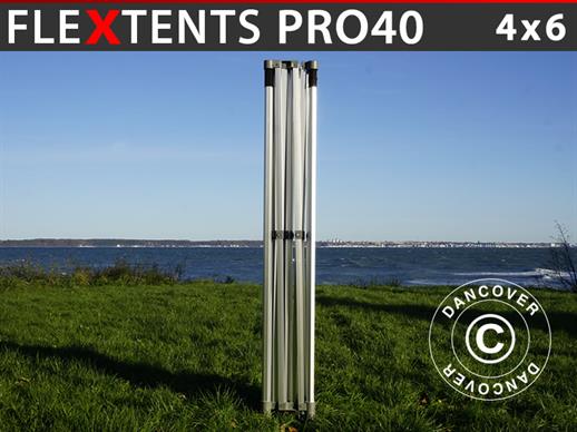 Telaio in alluminio per gazebo pieghevole FleXtents PRO 4x6m, 8 gambe, 40mm