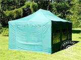 Snabbtält FleXtents PRO 4x6m Grön, inkl. 8 sidor