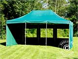 Faltzelt FleXtents Xtreme 50 4x6m Grün, mit 8 Seitenwänden