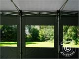 Gazebo pieghevole FleXtents PRO 4x6m Grigio, inclusi 8 fianchi