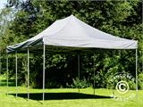 Faltzelt FleXtents PRO 4x6m Grau, mit 8 Seitenwänden