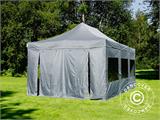 Pop up gazebo FleXtents PRO 4x6 m Grey, incl. 8 sidewalls