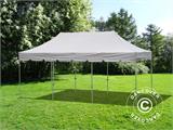 Tente Pliante FleXtents PRO "Peaked" 4x6m Latte, avec 8 rideaux décoratifs