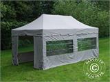 Prekybinė palapinė FleXtents PRO "Peaked" 4x8m Latte, įsk. 6 šonines sienas