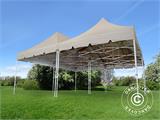 Tente pliante FleXtents PRO Peak Pagoda 6x6m, Latte