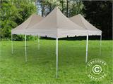 Brzo sklopivi paviljon FleXtents PRO Peak Pagoda 6x6m, Latte