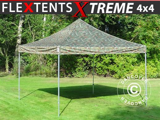 Vouwtent/Easy up tent FleXtents Xtreme 50 4x4m Camouflage/Militair