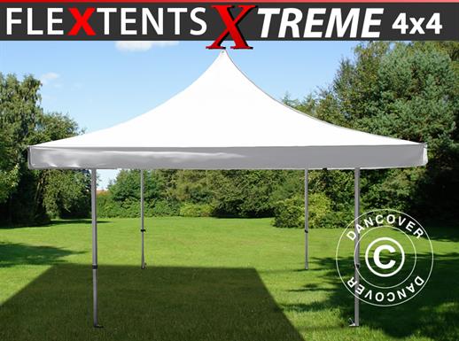 Tenda Dobrável FleXtents Pagoda Xtreme 50 4x4m / (5x5m) Branco