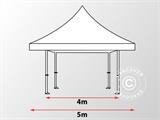 Tente pliante FleXtents Pagoda Xtreme 50 4x4m / (5x5m) Blanc