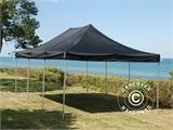 Vouwtent FleXtent Xtreme 4x6m Zwart, inkl. 8 Zijwanden