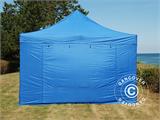 Tente pliante FleXtents Xtreme 50 4x6m Bleu, avec 8 cotés