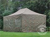 Tente pliante FleXtents Xtreme 50 4x6m Camouflage, avec 8 cotés