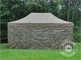 Vouwtent/Easy up tent FleXtents Xtreme 50 4x6m Camouflage/Militair, inkl. 8 Zijwanden