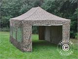 Tente pliante FleXtents Xtreme 50 4x6m Camouflage, avec 8 cotés