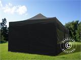 Faltzelt FleXtents Xtreme 50 4x8m Schwarz, mit 6 Seitenwänden