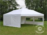 Gazebo pieghevole FleXtents Xtreme 50 6x6m Bianco, inclusi 8 fianchi