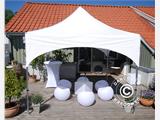 Faltzelt FleXtents PRO "Arched" 3x3m Weiss, mit 4 Seitenwänden