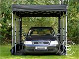 Faltgarage FleX Carcover, 2,5x5m, Schwarz Faltgarage FleX Carcover, 2,5x5m, Schwarz