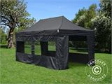 Tente Pliante FleXtents Xtreme 60 4x8m Noir, avec 6 cotés