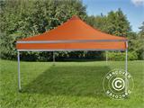 Faltzelt FleXtents PRO Arbeitszelt 3x3m Orange mit Reflektorbändern