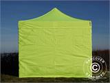 Vouwtent/Easy up tent FleXtents Xtreme 50 3x3m Neon geel/groen, inkl. 4 Zijwanden