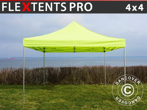 Quick-up telt FleXtents PRO 4x4m Neongul/Grønn
