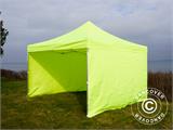 Faltzelt FleXtents PRO 4x4m Neongelb/grün, mit 4 Seitenwänden Faltzelt FleXtents PRO 4x4m Neongelb/grün, mit 4 Seitenwänden