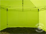 Brzo sklopivi paviljon FleXtents Pro 4x4m Neon žuta/zelena, uključ. 4 bočne stranice