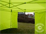 Gazebo pieghevole FleXtents PRO 4x4m Giallo Fluo/verde, inclusi 4 fianchi