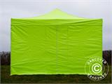 Gazebo pieghevole FleXtents Xtreme 50 4x4m Giallo Fluo/verde, inclusi 4 fianchi