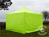 Tenda Dobrável FleXtents Xtreme 50 4x4m Amarelo néon/verde, incl. 4 paredes laterais