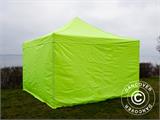 Carpa plegable FleXtents Xtreme 50 4x4m Amarillo Flúor/verde, Incl. 4 lados