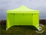 Tente pliante FleXtents Xtreme 50 4x4m Néon jaune/vert, avec 4 cotés