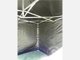 Pop up gazebo FleXtents PRO 2.5x2.5 m Black, incl. 4 sidewalls