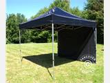 Gazebo pieghevole FleXtents PRO 2,5x2,5m Nero, incl. 4 fianchi