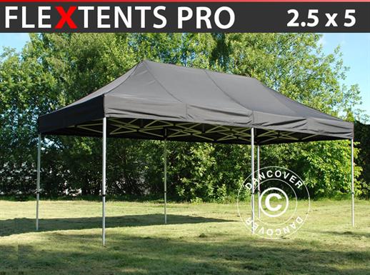 Tente Pliante FleXtents PRO 2,5x5m Noir