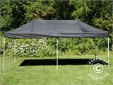 Faltzelt FleXtents PRO 2,5x5m Schwarz, mit 6 Seitenwänden