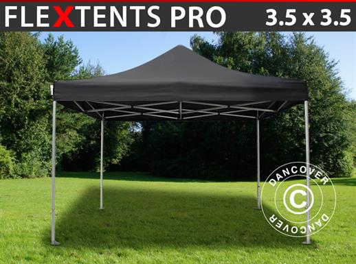 Pop up gazebo FleXtents PRO 3.5x3.5 m Black Pop up gazebo FleXtents PRO 3.5x3.5 m Black