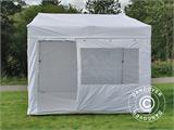 Faltzelt FleXtents PRO Trapezo 2x3m Weiß, mit 4 Seitenwänden