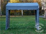 Tente pliante FleXtents PRO Trapezo 2x3m Gris, avec 4 cotés