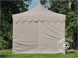 Tenda Dobrável FleXtents PRO "Morocco" 3x6m Latte, inclui 6 paredes laterais