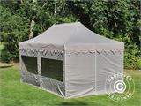 Vouwtent/Easy up tent FleXtents PRO "Morocco" 3x6m Latte, inkl. 6 zijwanden